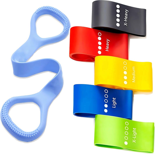 6 Pack Resistance Bands for Pilates and Yoga