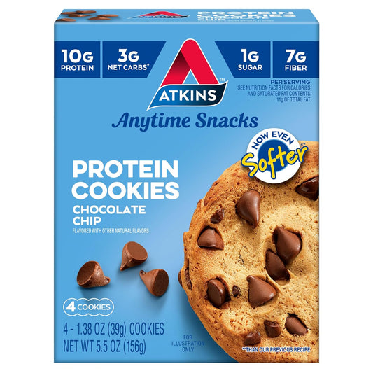 Atkins Chocolate Chip Protein Cookie, 4 Count