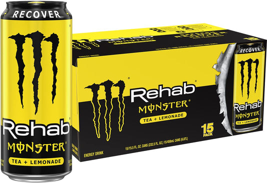 Monster Rehab Tea + Lemonade + Energy, Energy Drink 15.5 Ounce