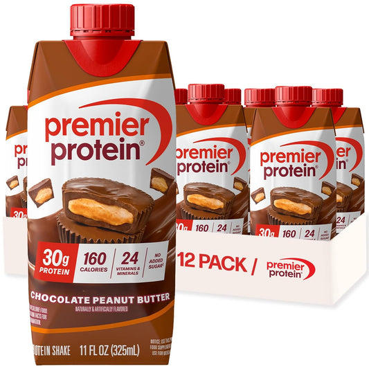 Premier Protein Shake, Chocolate Peanut Butter, 30G Protein, 12 Pack