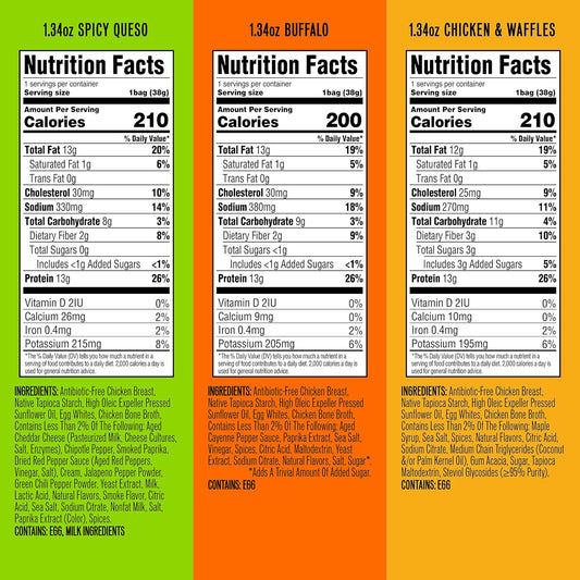 WILDE Protein Chips Variety Pack, High Protein Snacks, Pack of 12