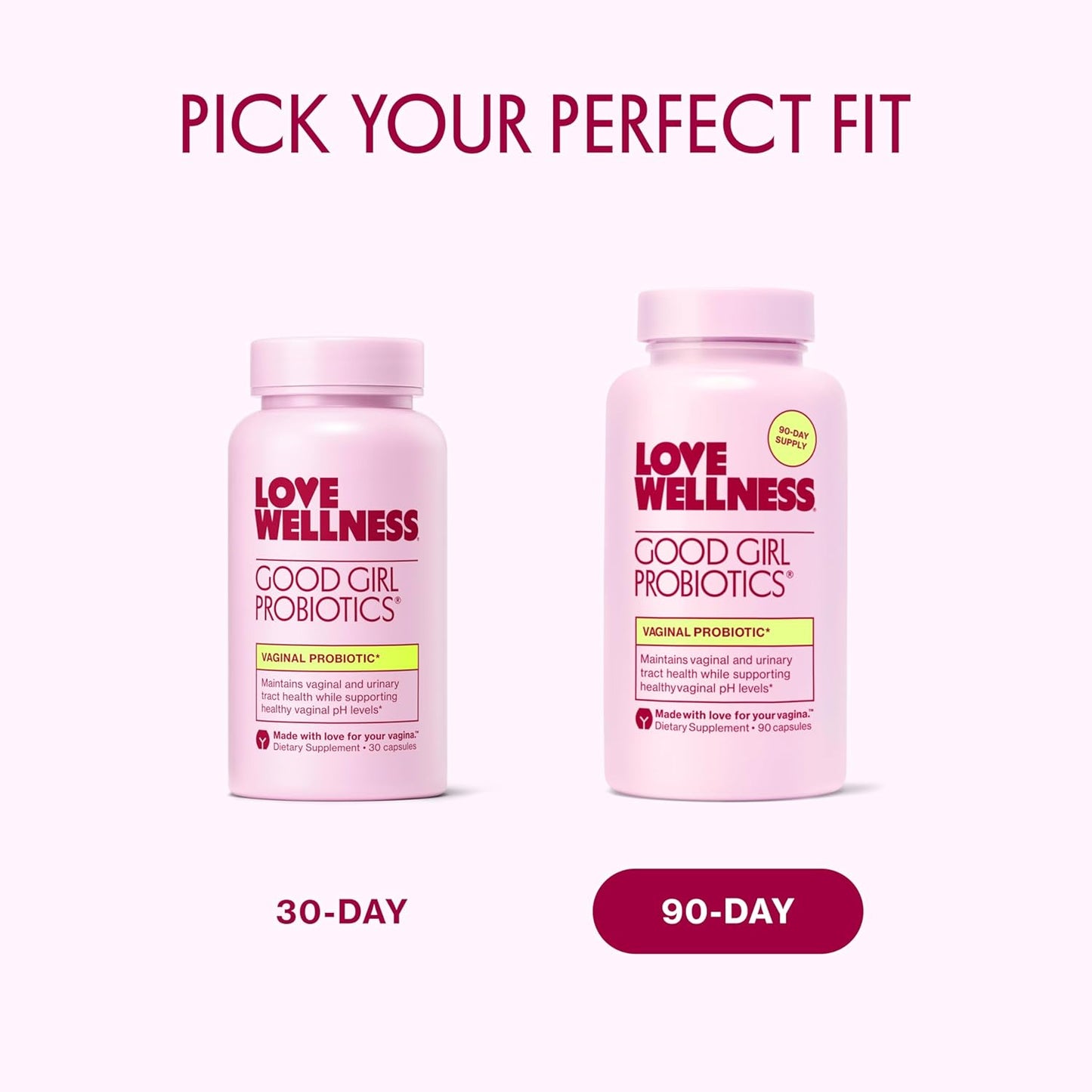 Love Wellness Good Girl Probiotics | Women’s Vaginal Health & pH Balance Supplement