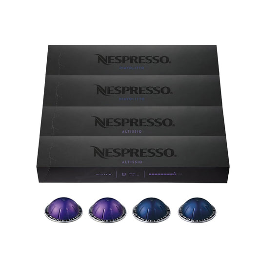 Nespresso Capsules Vertuo, Espresso Bold Variety Pack, Medium and Dark Roast Espresso Coffee, Brews 1.35oz.