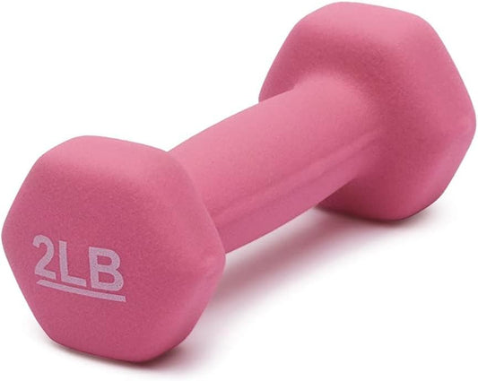 2 Pound Neoprene Dumbbell Hand Weights for Exercise