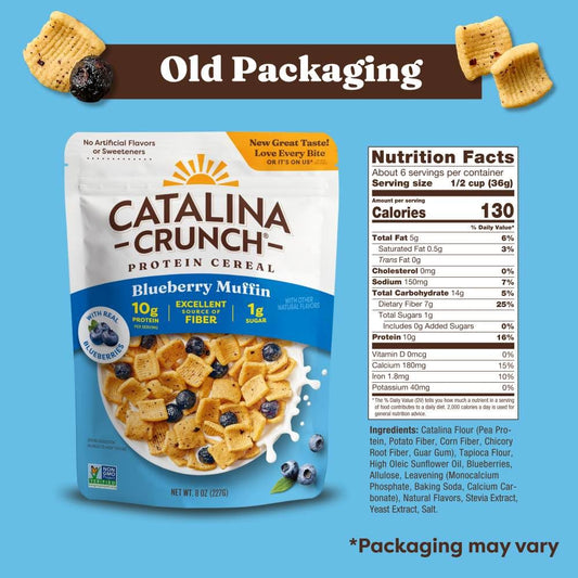 Catalina Crunch Protein Cereal - Blueberry Muffin - 8 oz. Bag (Pack of 1)