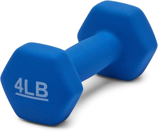 4 Pound Neoprene Dumbbell Hand Weights for Exercise