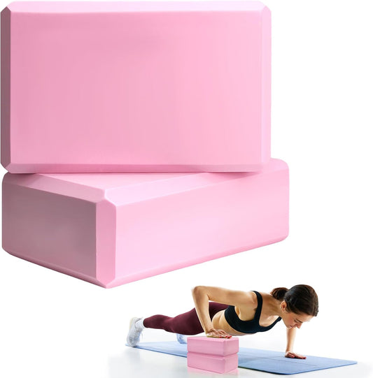 2 Pcs Yoga Blocks for Pilates Stretching and Meditation Exercise