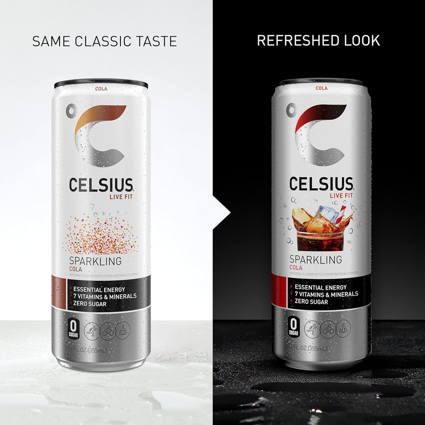 CELSIUS Sparkling Cola, Sugar Free Energy Drink, 12 Fl Oz (Pack of 12)