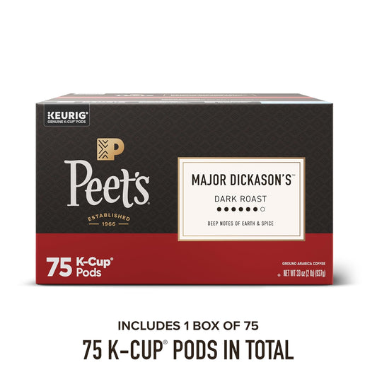 Peet's Coffee, Dark Roast Keurig K-Cup Pods, 100% Arabica Coffee