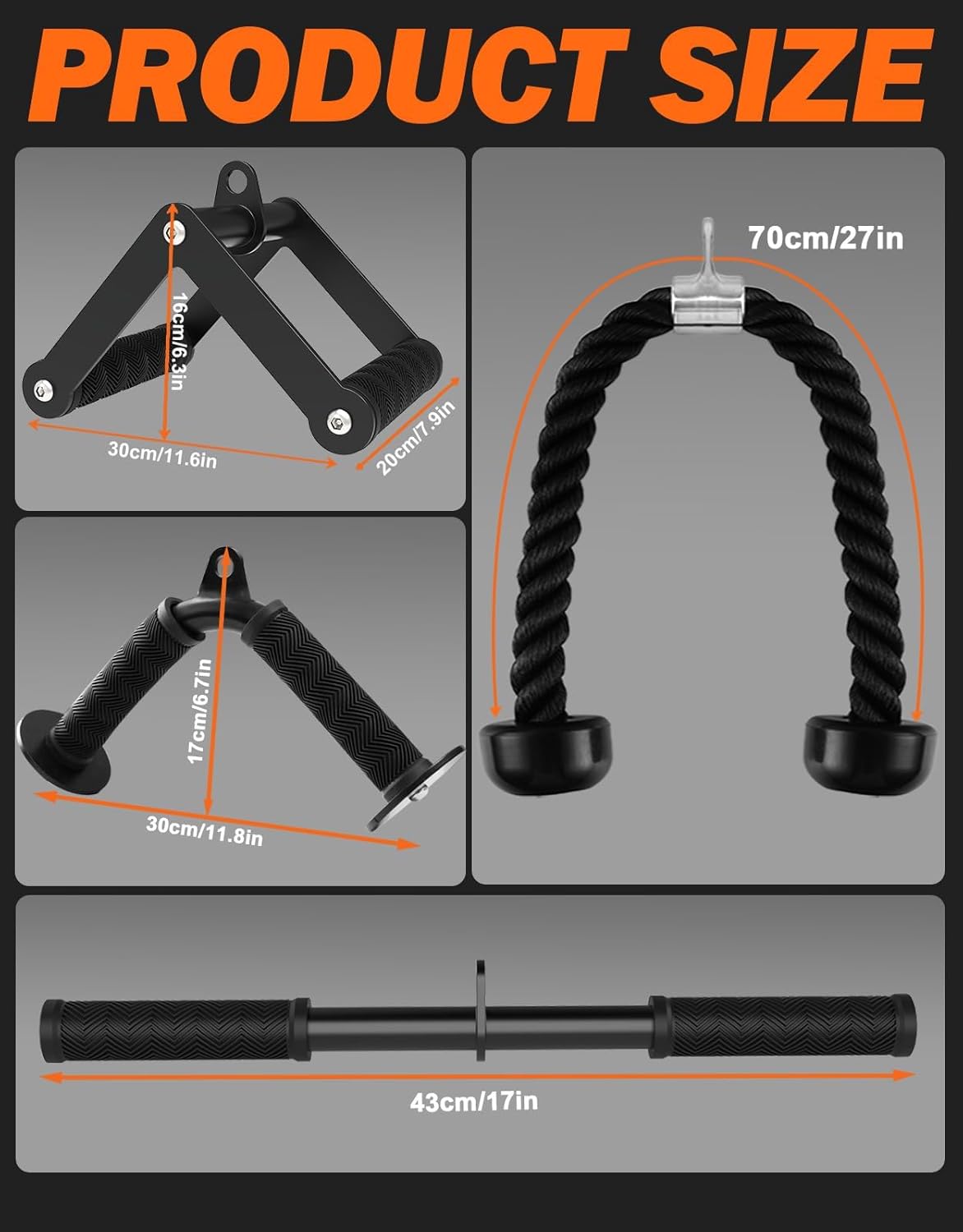 Fitarc Cable Machine Attachment Set for Gym & Home