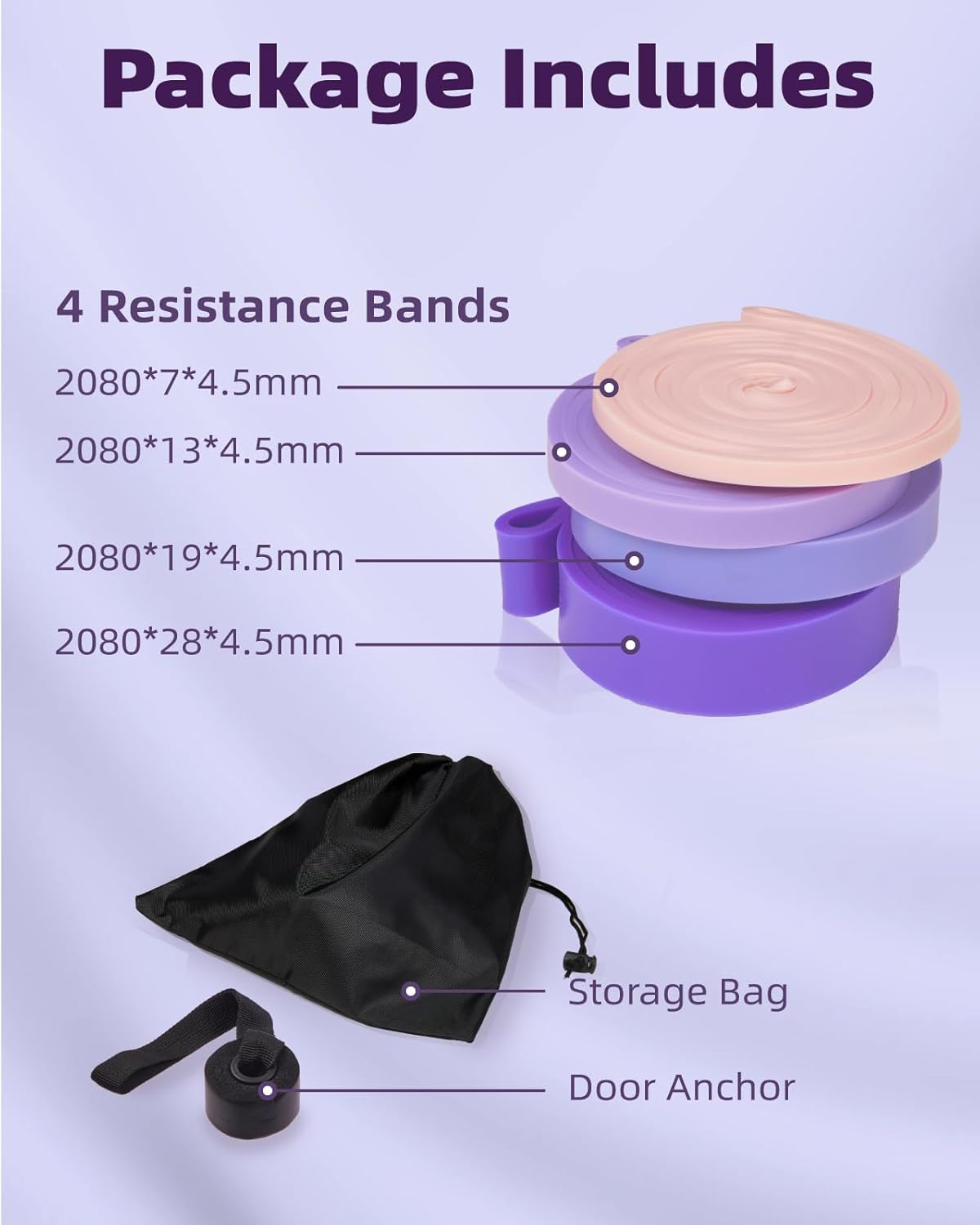 Resistance Bands Set with Door Anchor