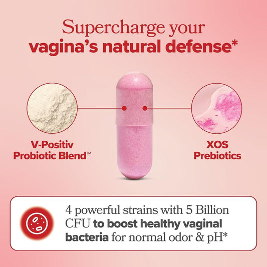 O Positiv URO Vaginal Probiotics for Women pH Balance with Prebiotics & Lactobacillus