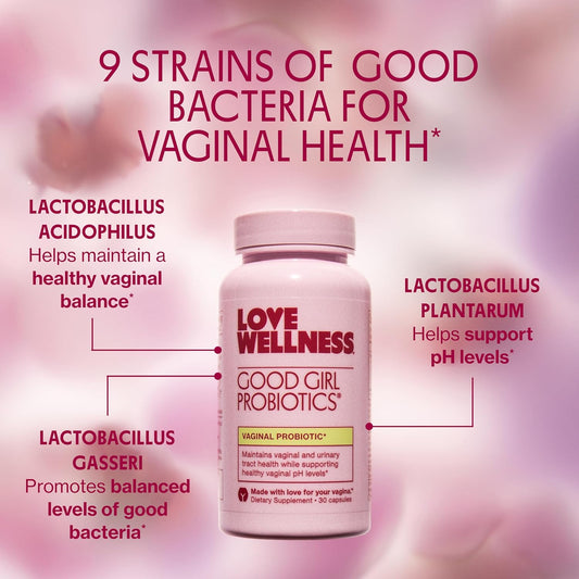 Love Wellness Good Girl Probiotics | Women’s Vaginal Health & pH Balance Supplement