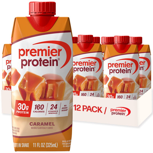 Premier Protein Shake, Caramel, 30G Protein, 12 Pack