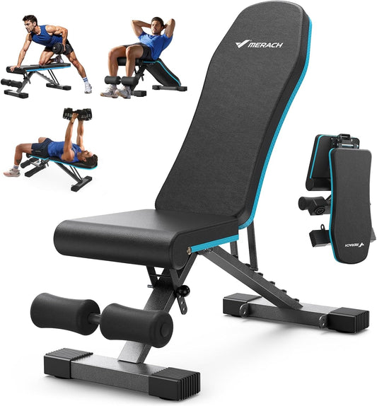 MERACH Foldable Adjustable Weight Bench