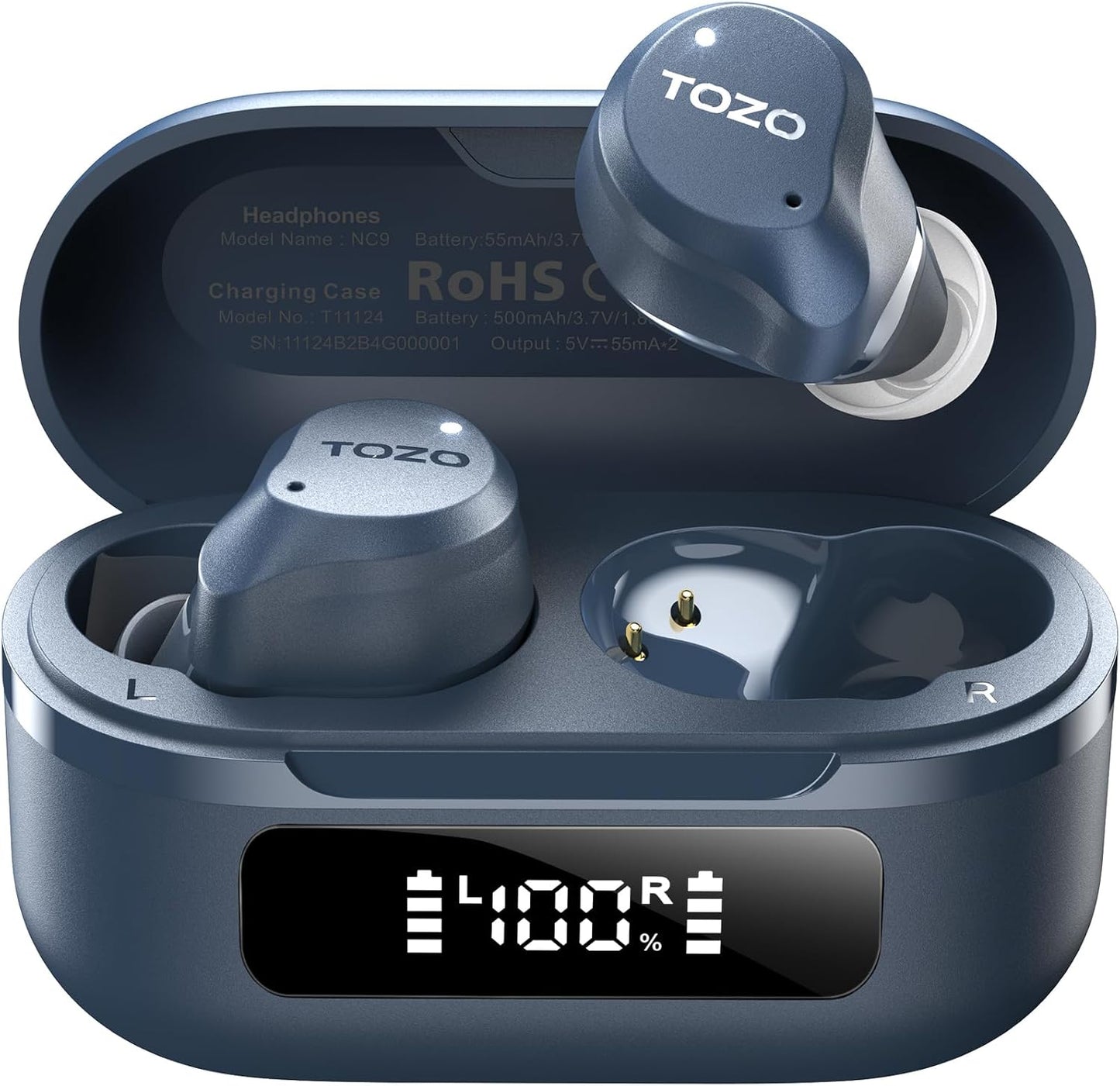 TOZO NC9 Hybrid Active Noise Cancelling Wireless Earbuds