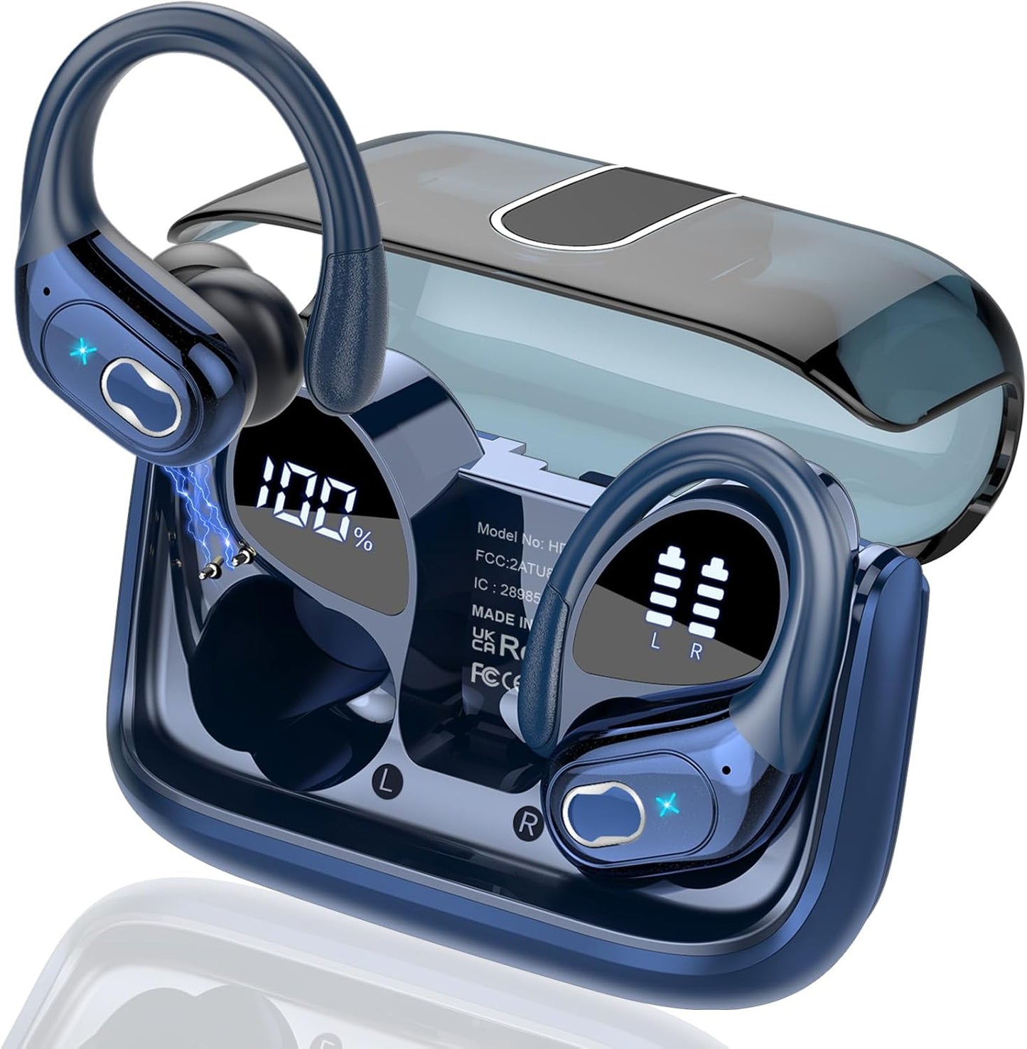 Wireless Earbuds 75Hrs Bluetooth 5.4 Headphone Sport