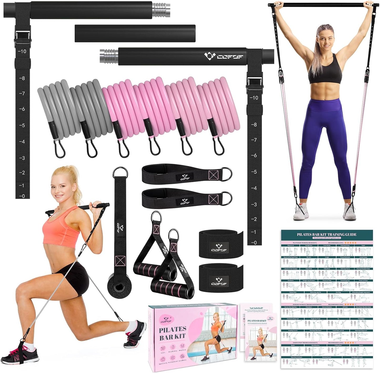 Pilates Bar Kit with Resistance Bands