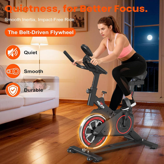 RELIFE REBUILD YOUR LIFE Exercise Bike Stationary for Home Indoor