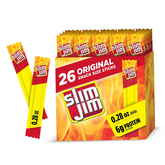 Slim Jim Smoked Meat Sticks, Original Flavor (26 Count)