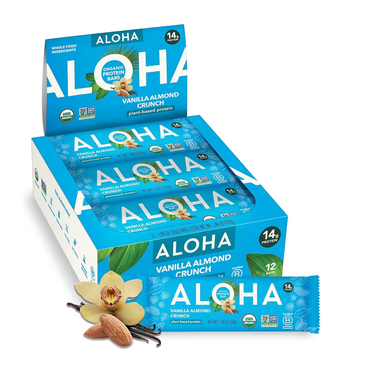 ALOHA Organic Plant Based Protein Bars