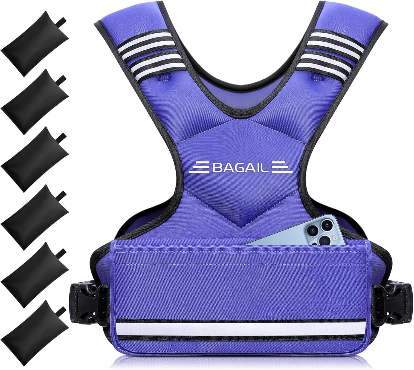BAGAIL Adjustable Weighted Vest 4-10Lb/12-18Lb/20-32Lb