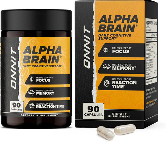 ONNIT Alpha Brain Nootropic Brain Supplement for Focus, Memory, and Mental Clarity