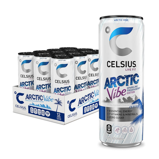 CELSIUS ARCTIC VIBE Sparkling Frozen Berry, 12 Fl oz (Pack of 12)