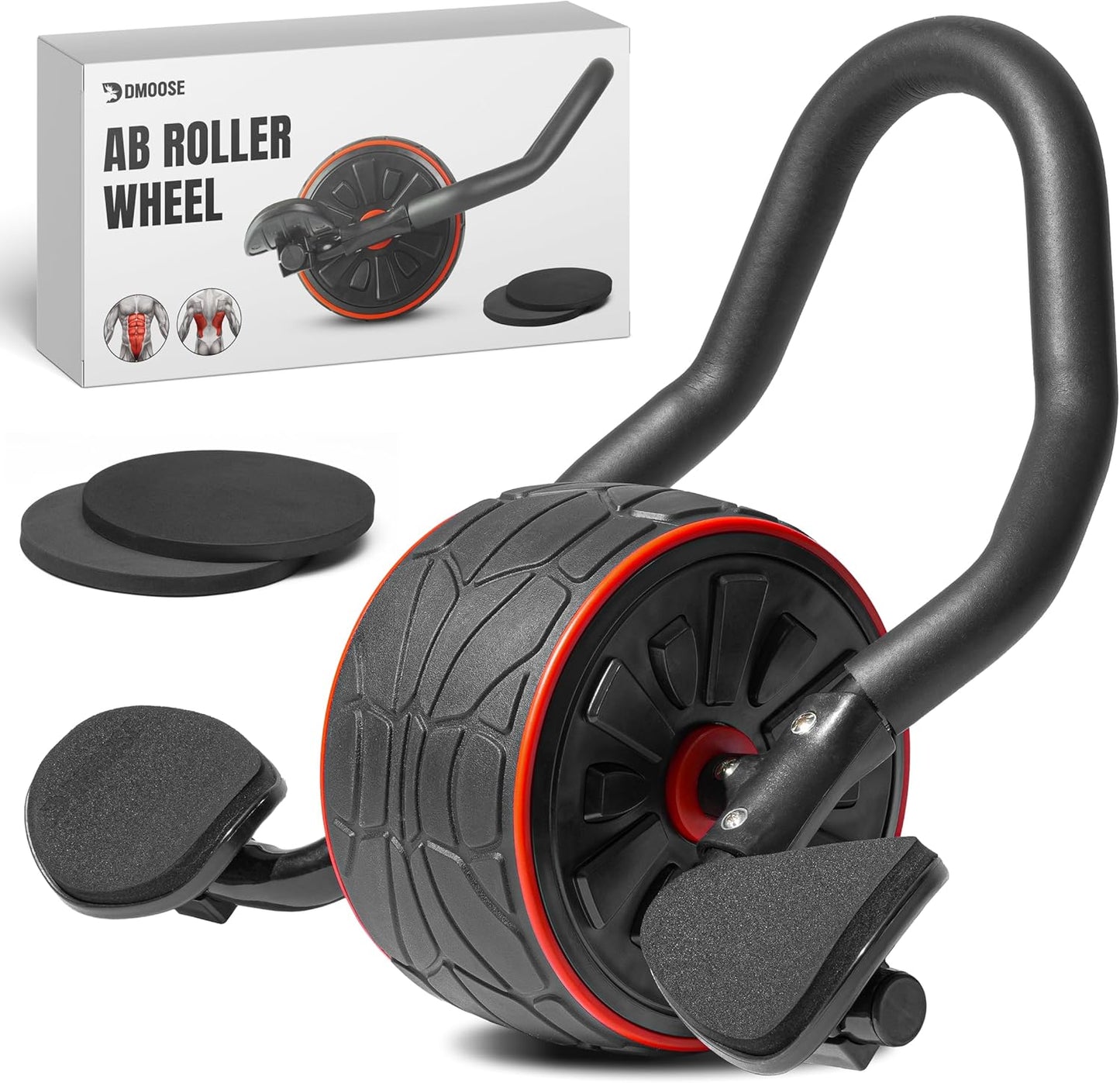 Ab Roller Wheel with Elbow Support & 2 Knee Pads