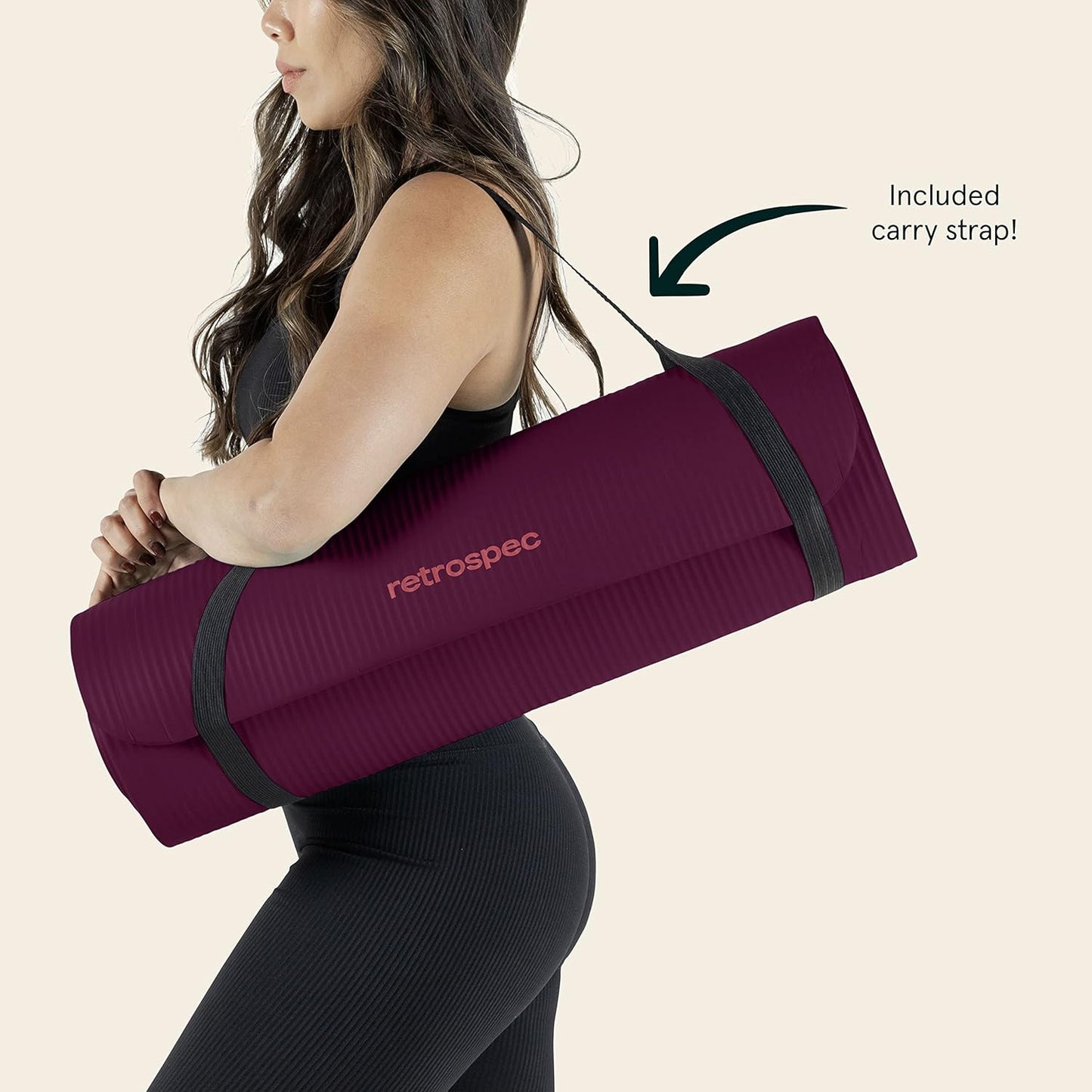 Solana Yoga Mat 1" Thick Non-Slip Workout Mat