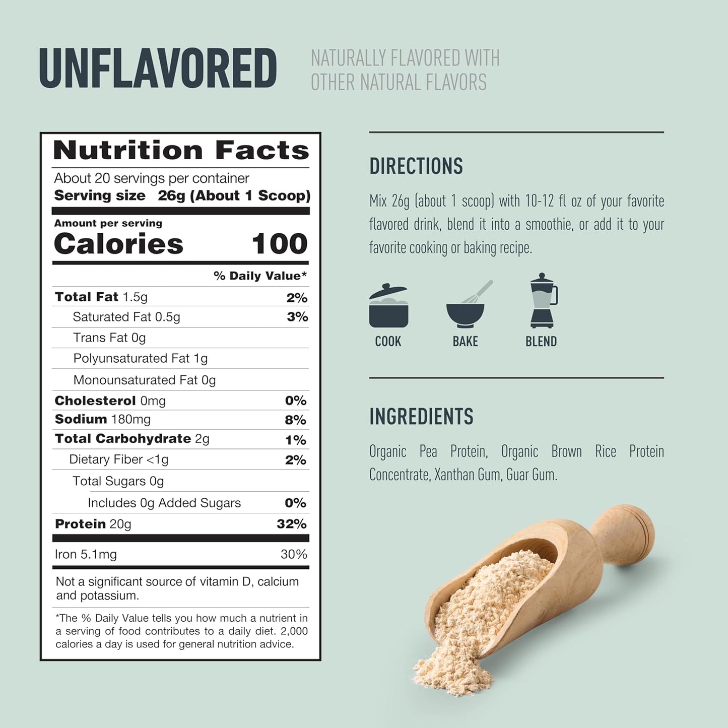 Isopure Plant-Based Protein Powder – 20G Organic Pea and Rice Protein