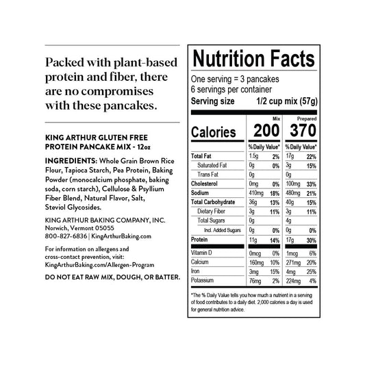 King Arthur Flour Gluten Free Protein Pancake Mix