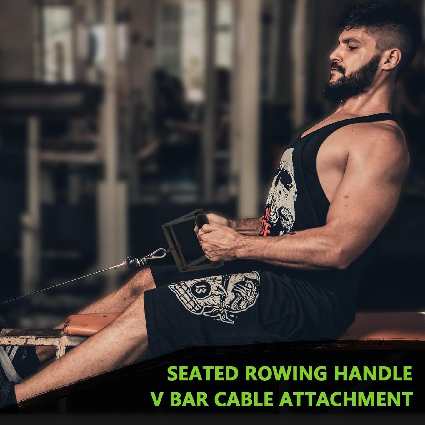 Double D Row Handle Cable Attachment for Weight Workout