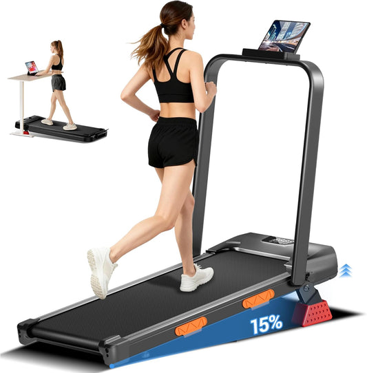 LONTEK 3-in-1 Foldable Treadmill with 300 LBS Capacity