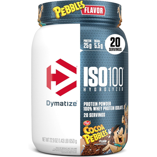 Dymatize ISO100 Protein Powder, 100% Whey Isolate, Cocoa Pebbles | 25G Protein, 20 Servings, 1.4 Lb.