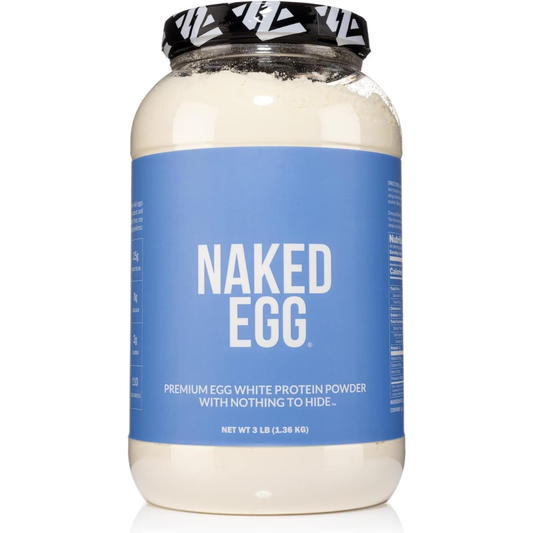 Naked 3LB Non-GMO Egg White Protein Supplement Powder – 25G Protein, 44 Servings, 3 Pounds