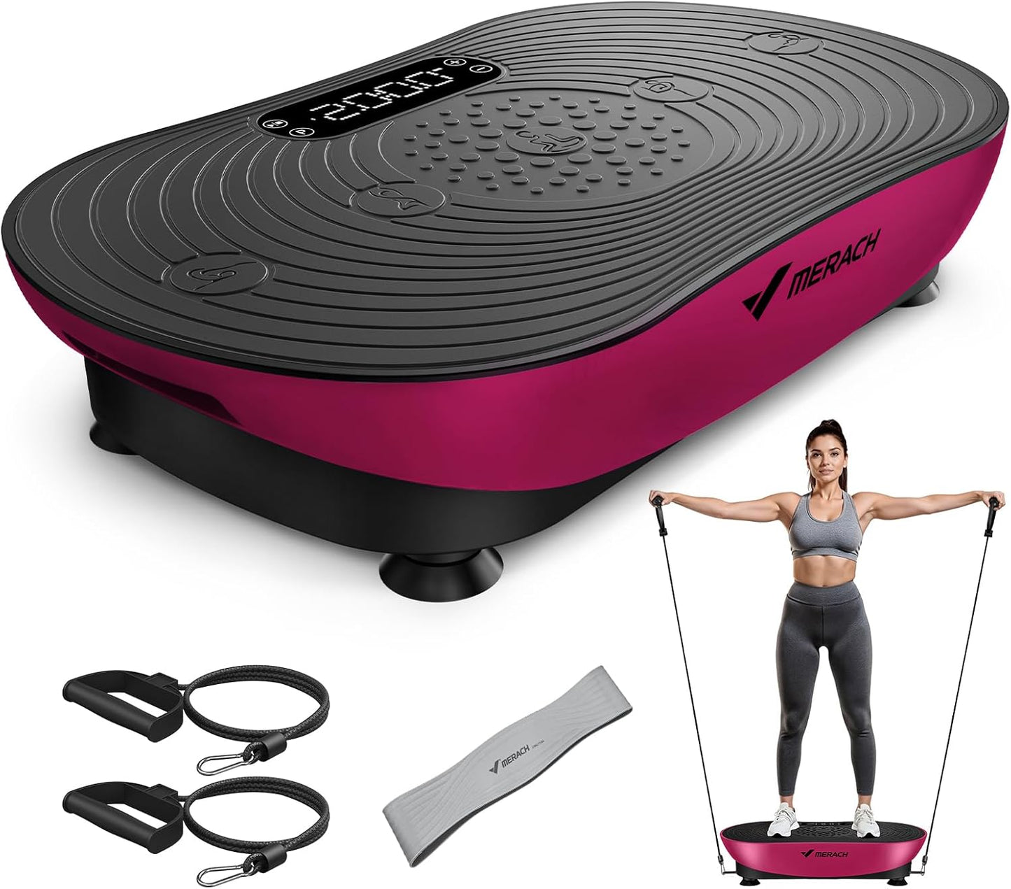 MERACH Vibration Plate Exercise Machine with LED Touch Screen