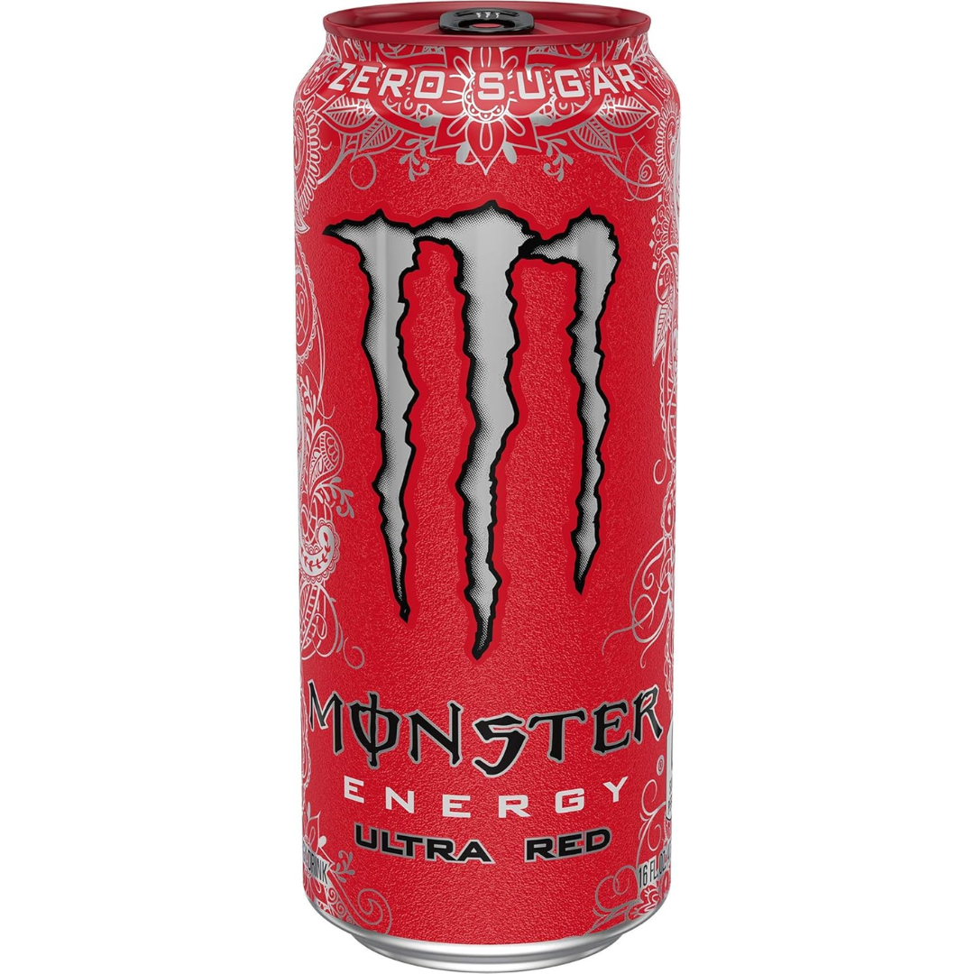 Monster Energy Ultra Red, Sugar Free Energy Drink, 16 Ounce (Pack of 15) | Pack of 15