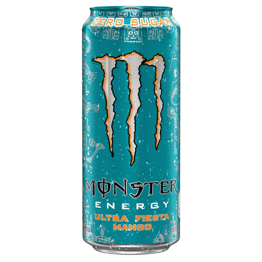 Monster Energy Ultra Fiesta Mango, Sugar Free Energy Drink, 16 Ounce | Pack of 15