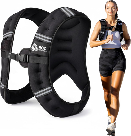 Roc Outdoors Weighted Vest for Woman and Men, 5lb/10lb/15lb/20lb/30lb