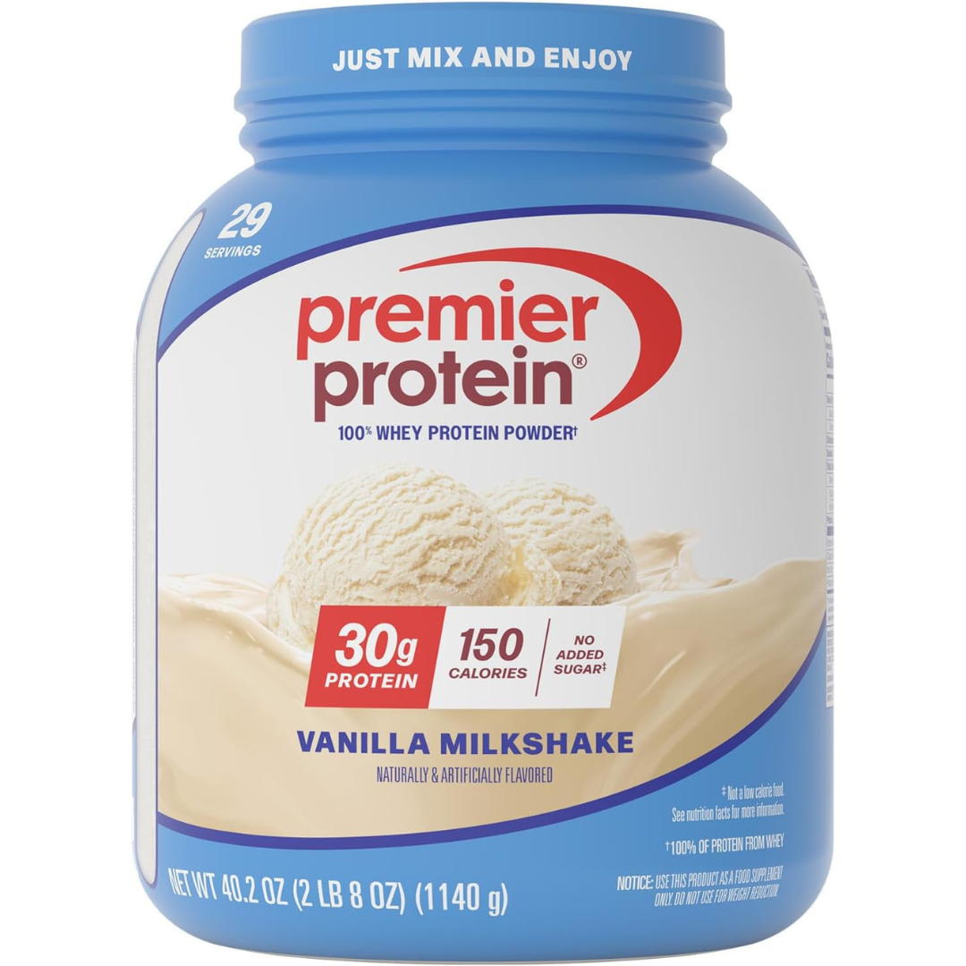 Premier Protein Powder, 30G Protein, 1G Sugar, 100% Whey Protein, 23.3 Oz (17 Servings)