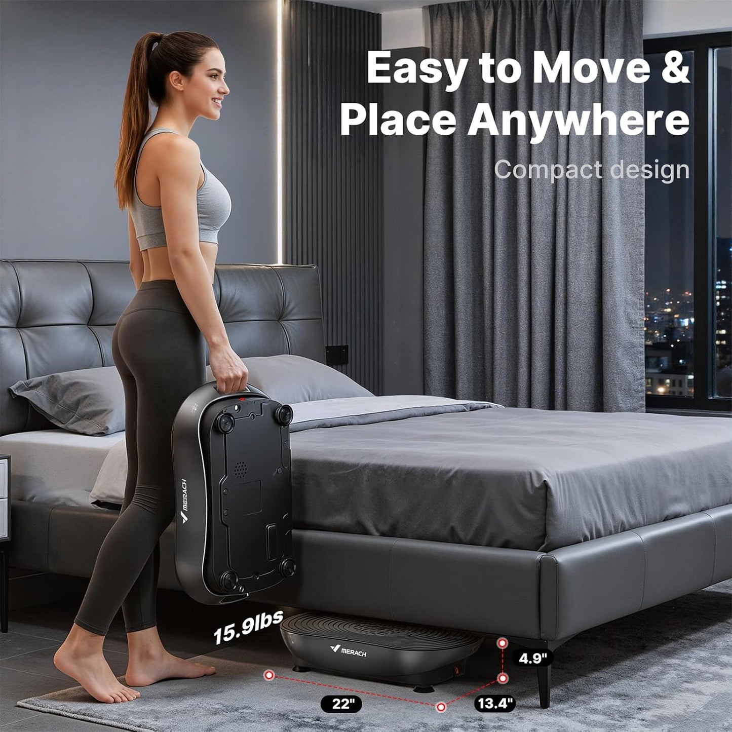 MERACH Vibration Plate Exercise Machine with LED Touch Screen