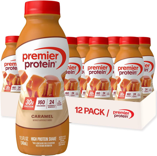 Premier Protein Shake, Caramel, 30G Protein, 11.5 Fl oz, 12 Pack
