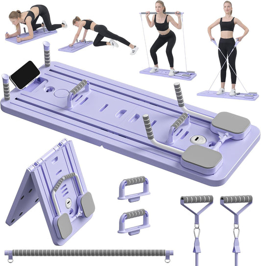 JANUA Pilates Board - Multi-Purpose Foldable Pilates Reformer Board for Home