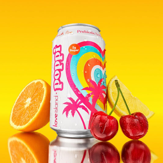 Poppi Sparkling Prebiotic Soda Beverage, Punch Pop, 12 oz, 12 Pack