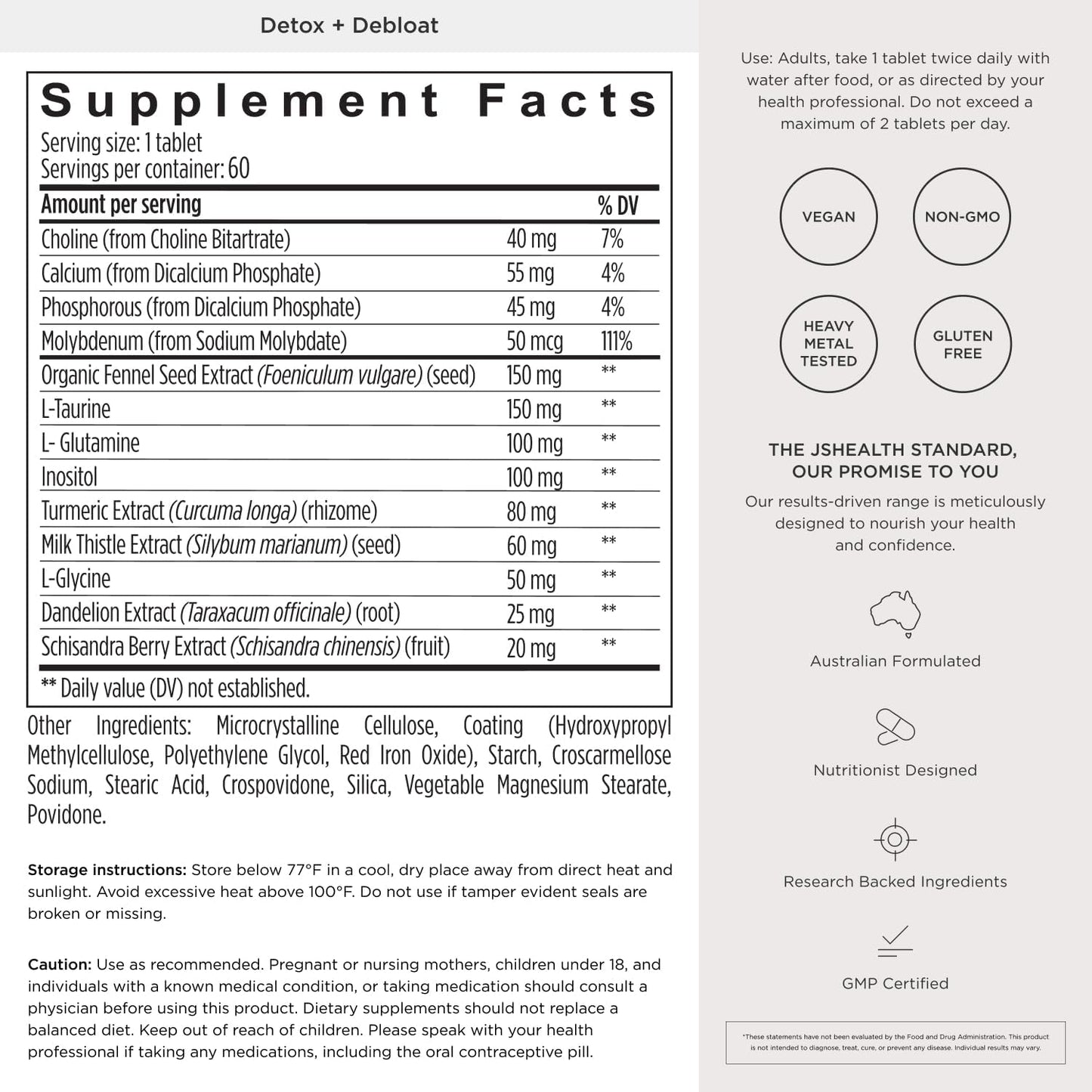 JSHealth Detox + Debloat. Bloating Relief for Women