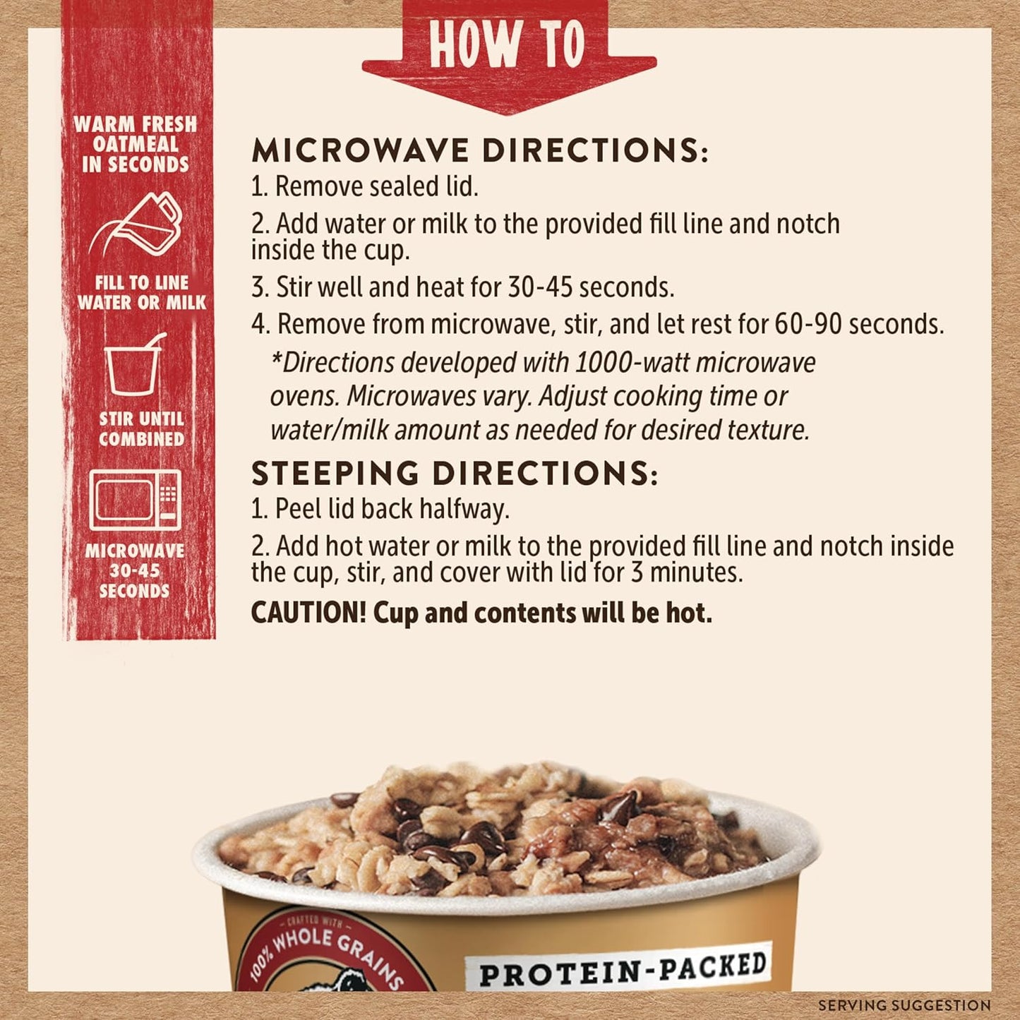 Kodiak Cakes Instant Oatmeal Cups, Peanut Butter Chocolate Chip (12 Cups)