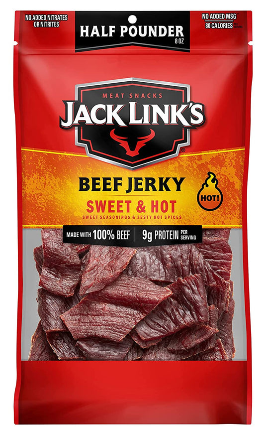 Jack Link's Beef Jerky Half Pounder - Sweet & Hot - 100% Real Beef
