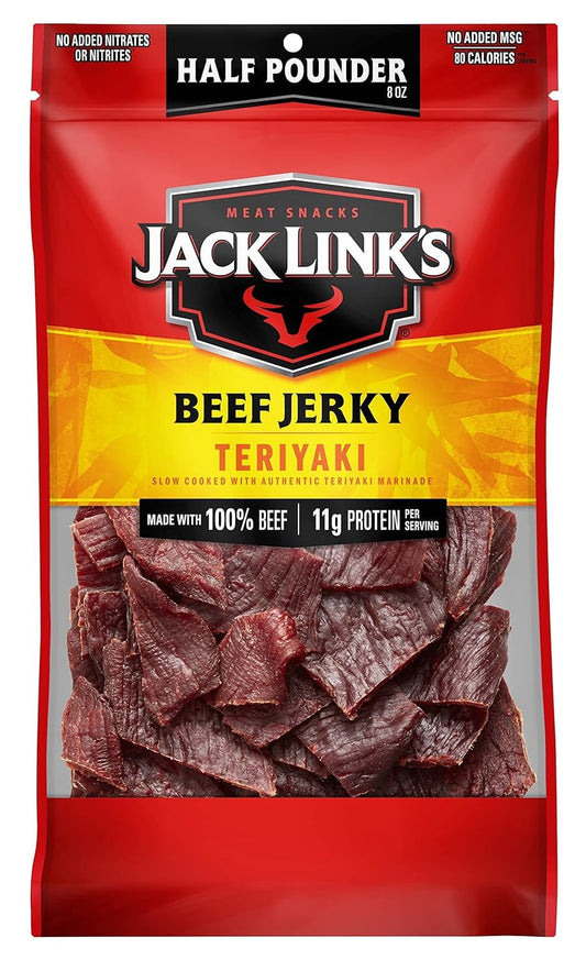 Jack Link's Beef Jerky, Teriyaki, Half Pounder Large Jerky Bag