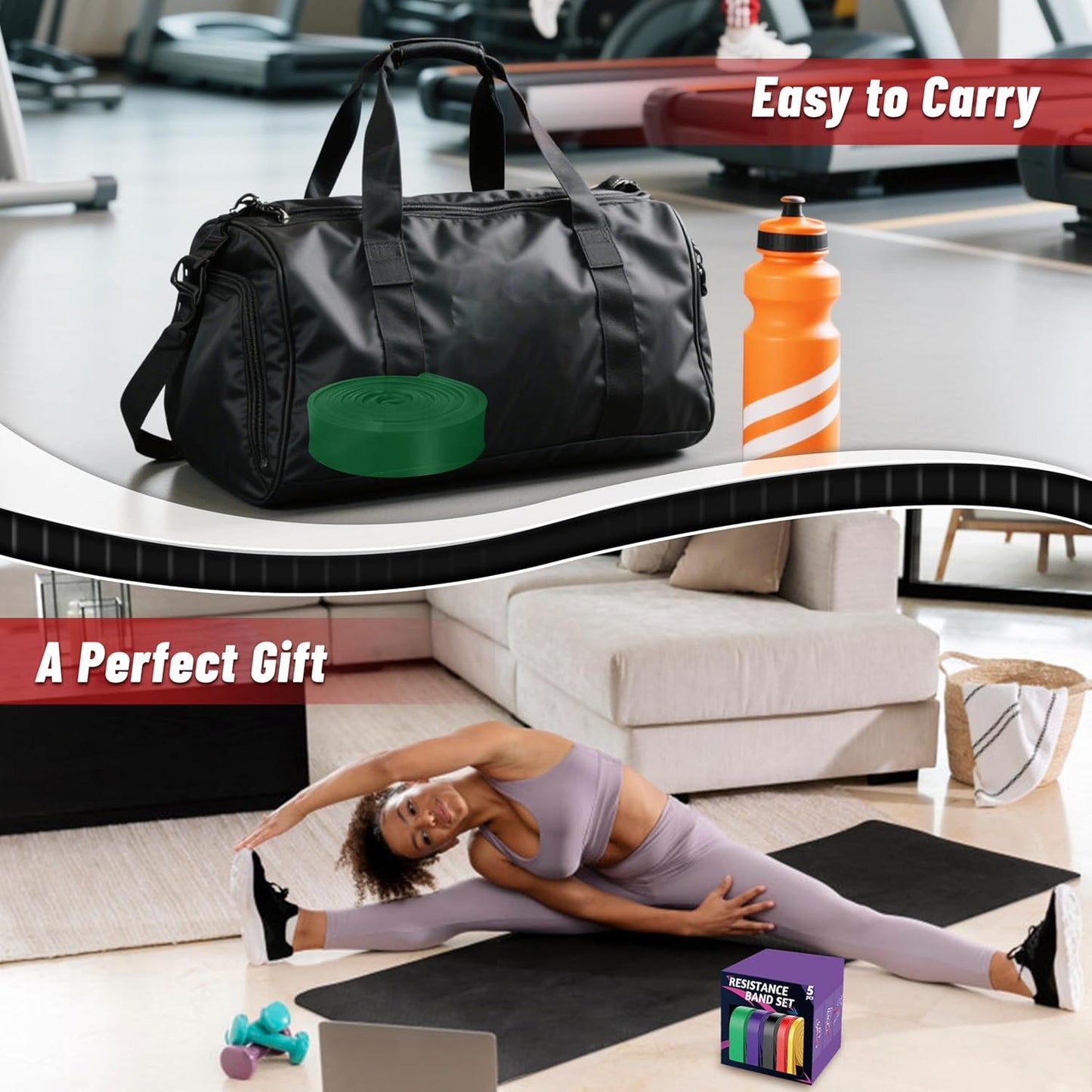 5-Level Resistance Bands for Working Out